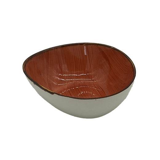 Csm Pebble Bowl 8Inc - Orange With Brown Rim (1 pcs) product image