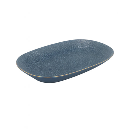 Csm Oval Serving Plate 12'' - Arch Design Texturex Blue product image