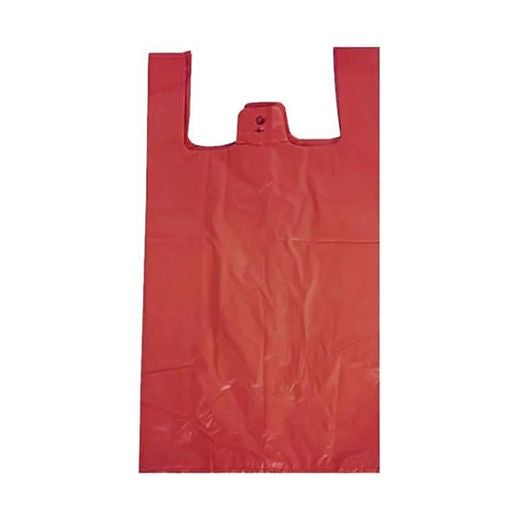 Bb S4 Red (11X17X21) Vest Carriers Bag - 25Micron (100 pcs) product image