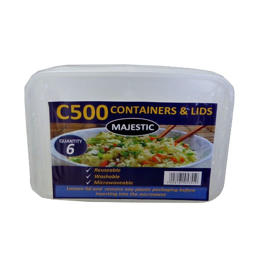 Mp Majestic C500 Small Plastic Cont+Lids (50PCS)
