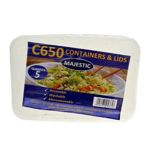 Mp Majestic C650 Medium Plastic Cont+Lids (50PCS/BAG)
