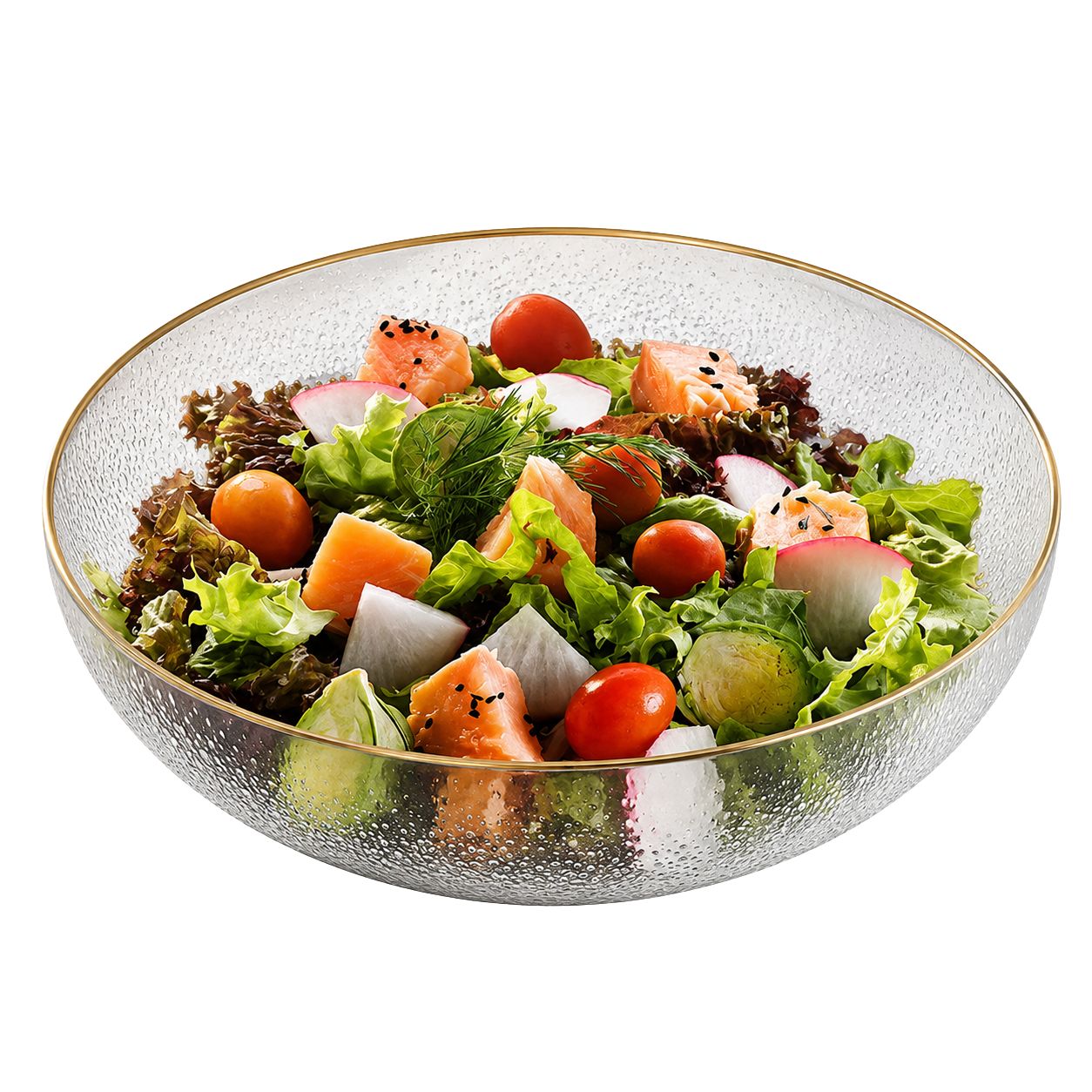 Fecra Olivia Glass Fruit Bowl 24Cm Clear