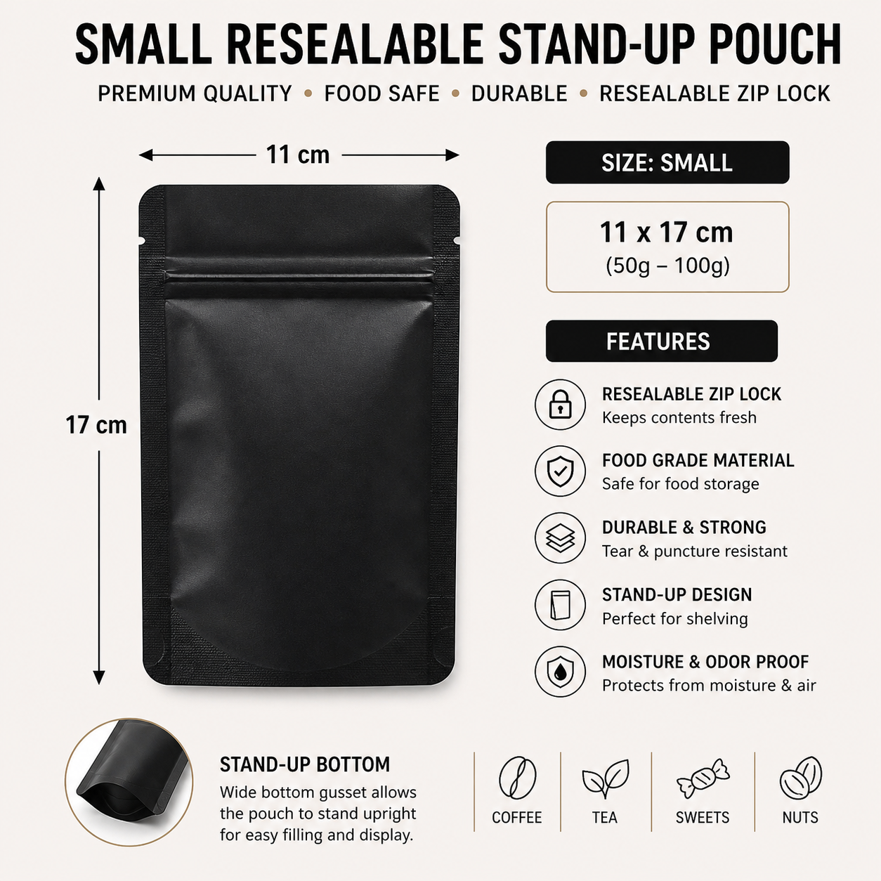 Resealable Stand-Up Pouches