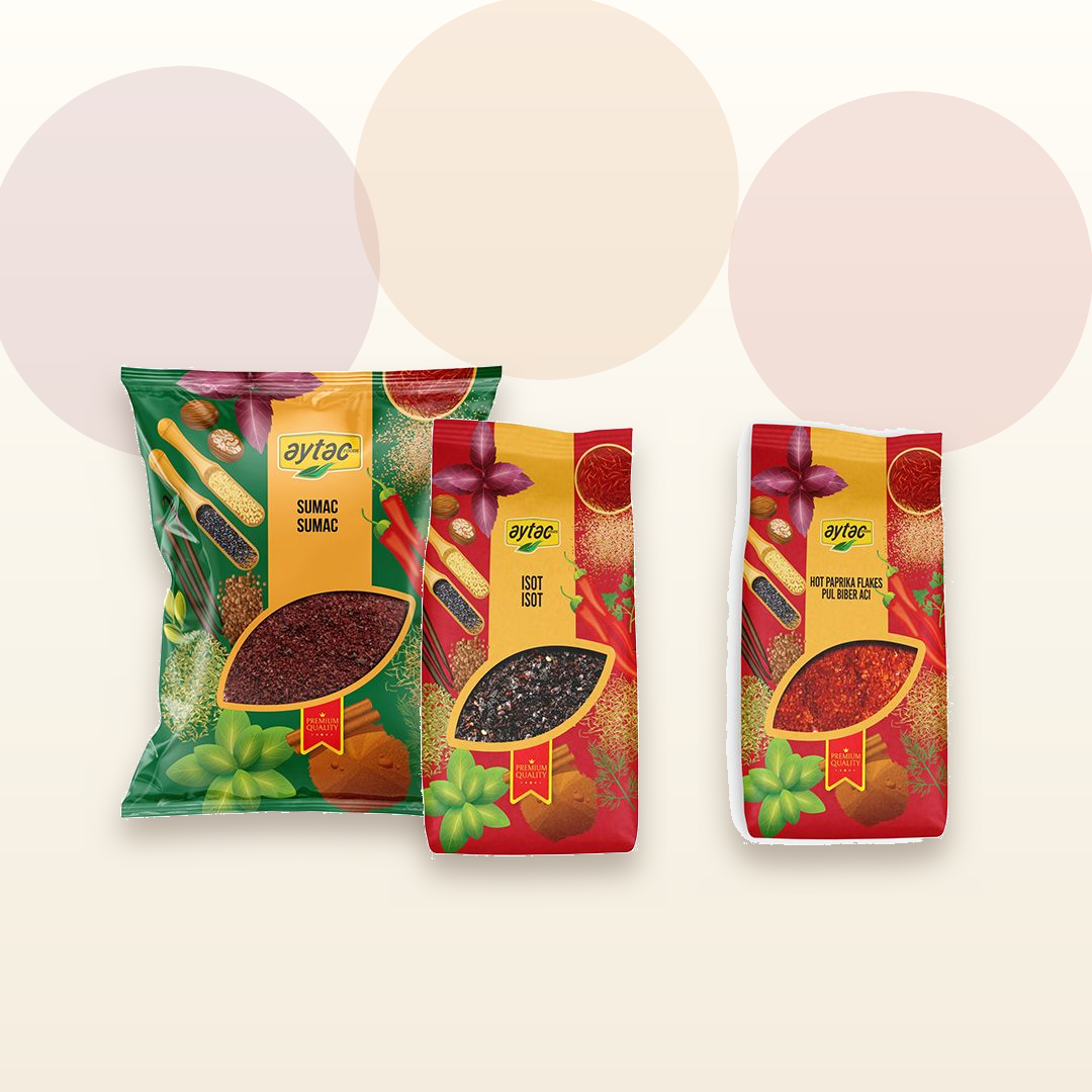 Aytac 1KG Sumac, Isot and Hot Paprika spice bundle