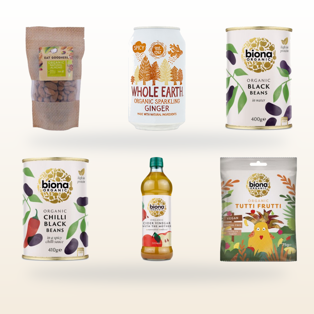Complete Organic Grocery Bundle with Biona and Eat Goodness everyday essentials