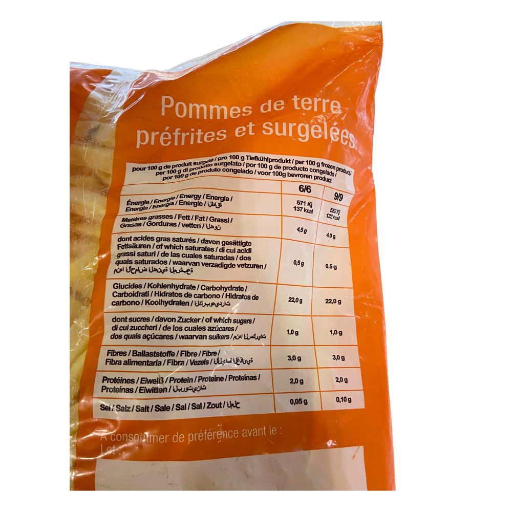 Ekin Original Fries 9mm Cut 2.5kg (Orange Bag, Pack of 1)