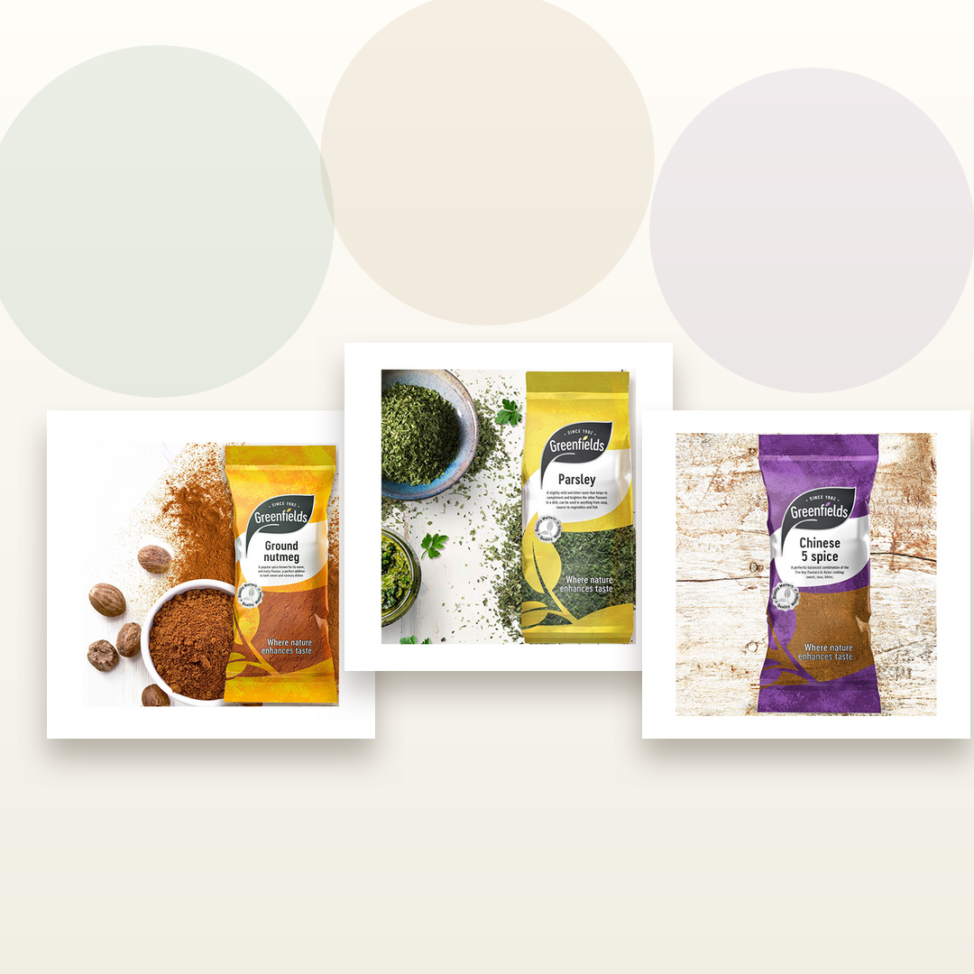 Greenfields Ground Nutmeg, Parsley and Chinese 5 Spice bundle