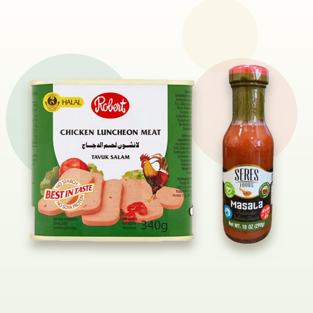 Robert Chicken Luncheon Meat 340G and Seres Authentic Masala Sauce 290G bundle