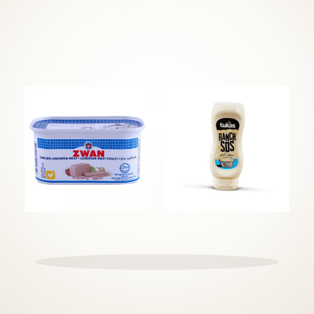 Zwan Chicken Luncheon Meat 200G and Tukas Ranch Sauce 335G bundle