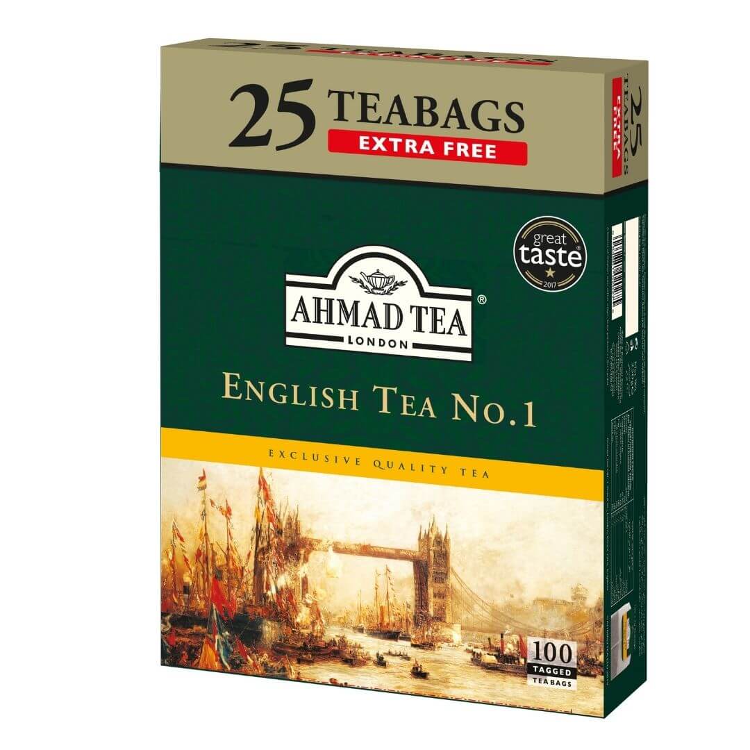 Ahmad Tea Bags 100 English Tea (25 Bags Extra) - Aytac Foods