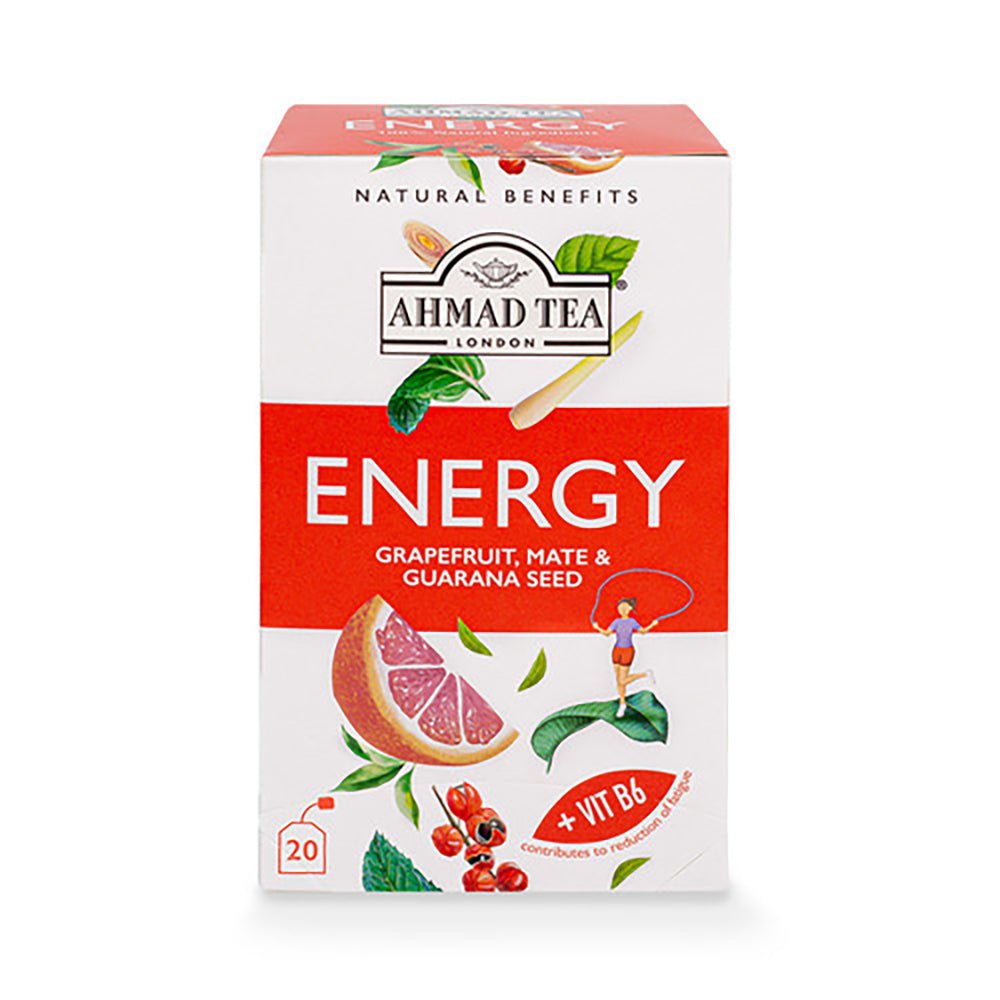 Ahmad Tea Energy Grapefruit, Mate &amp; Guarana Seed (30 gr X 20 bags) - Aytac Foods