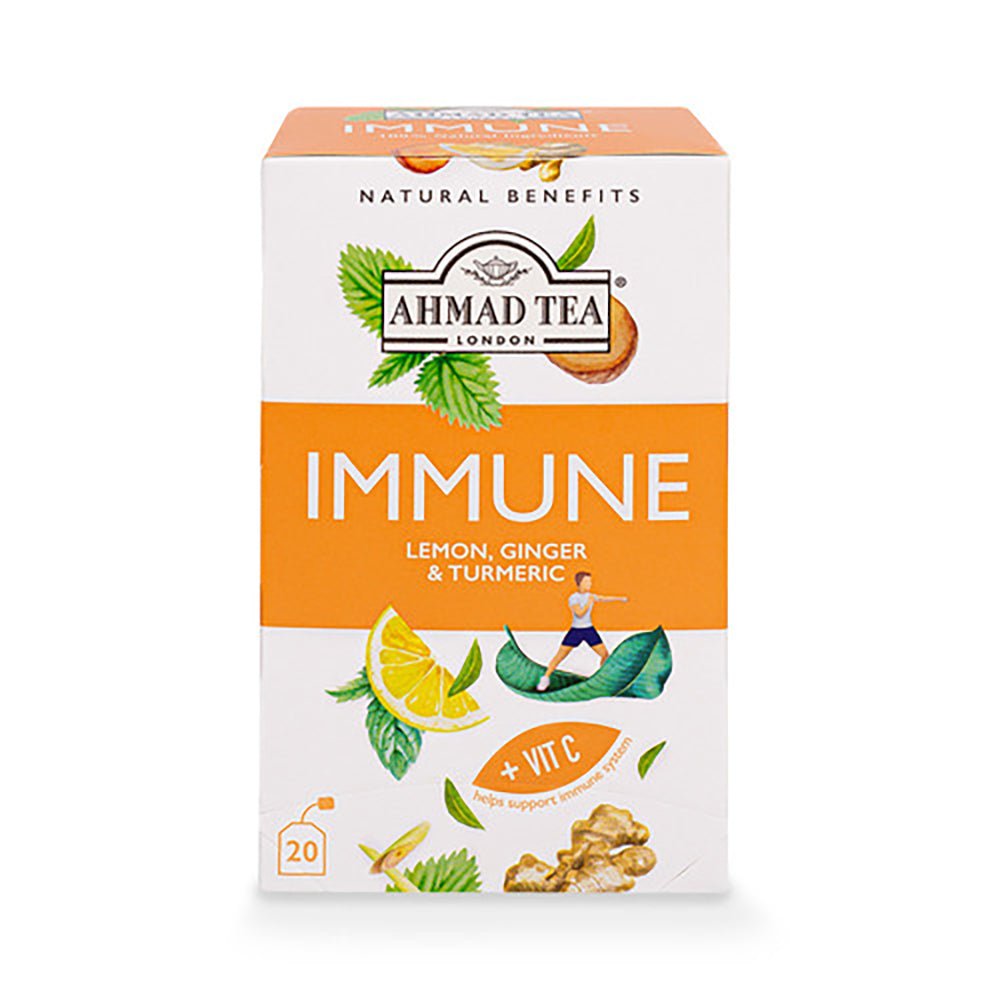 Ahmad Tea Immune Lemon, Ginger &amp; Turmeric (30 gr X 20 bags) - Aytac Foods