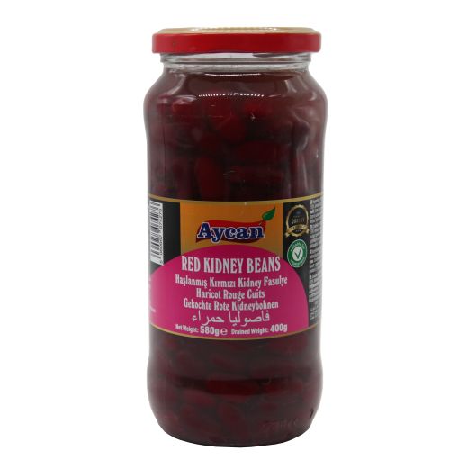 Aycan Tr Boiled Red Kidney Beans Jar (580G) - Aytac Foods