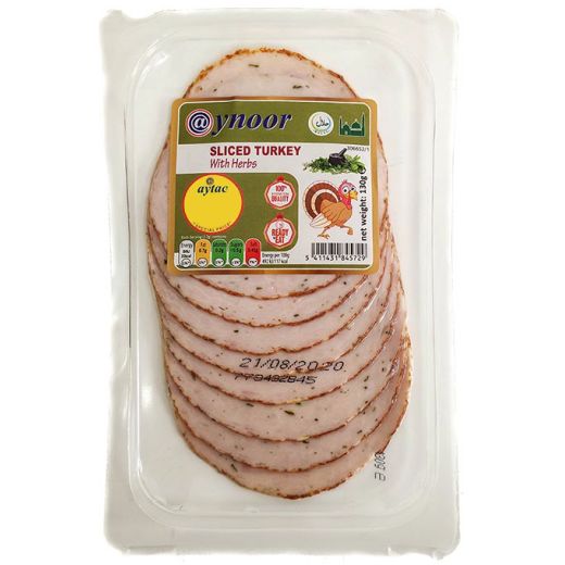 Aynoor Sliced Turkey Breast W.Herbs (130G) - Aytac Foods