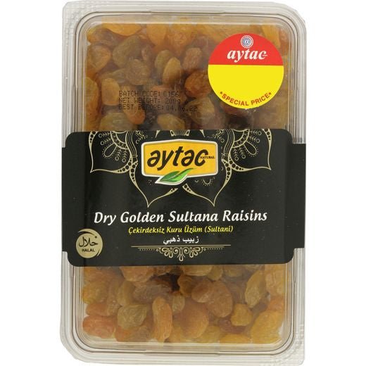 Aytac Dry Golden Sultana Raisins (200G) - Aytac Foods