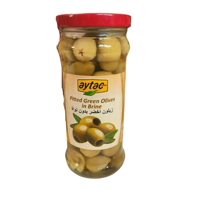 Aytac Green Pitted Olives (370ml) - Aytac Foods