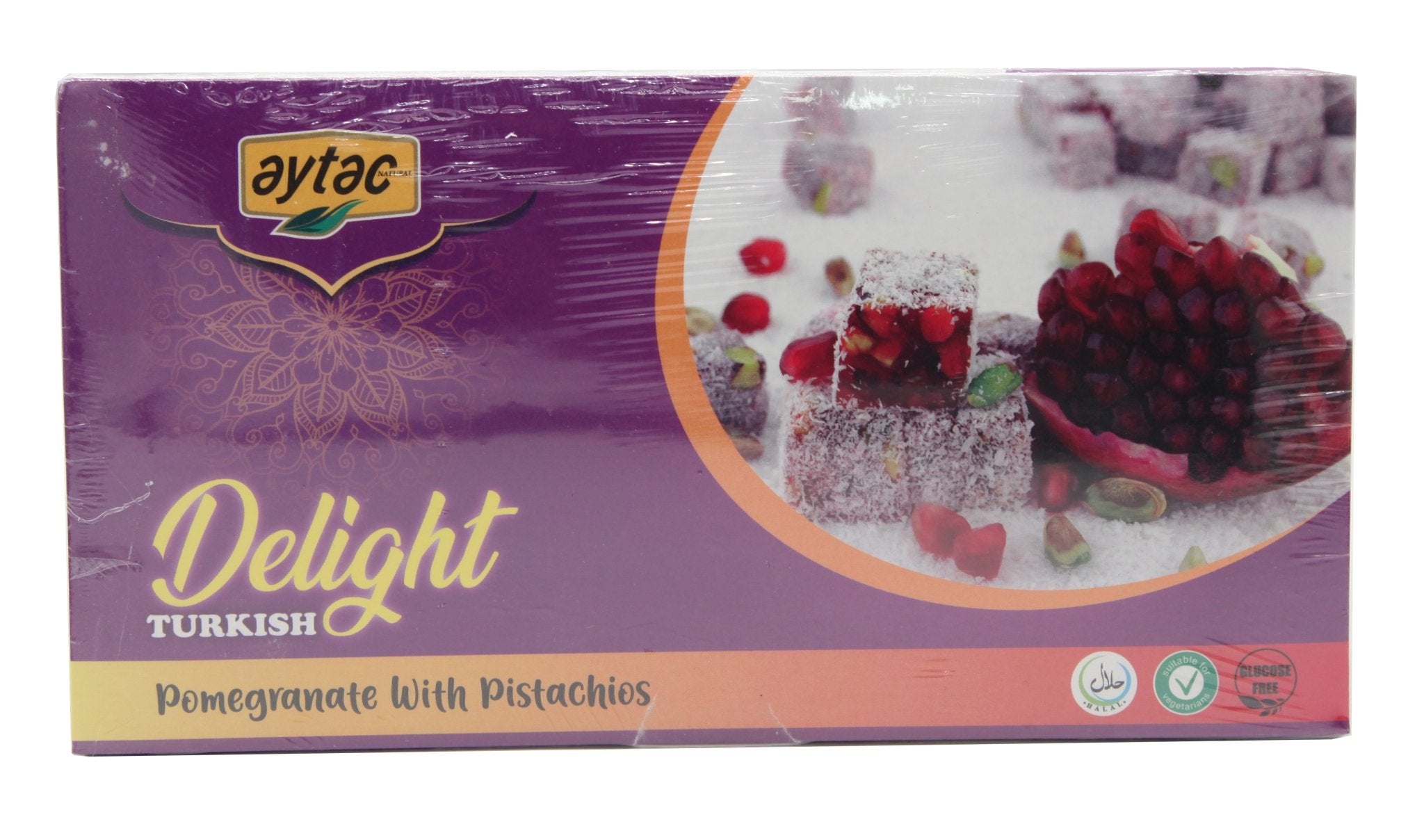 Aytac Turkish Delight Bowl Pomegaranate and Pictachio (350G) - Aytac Foods