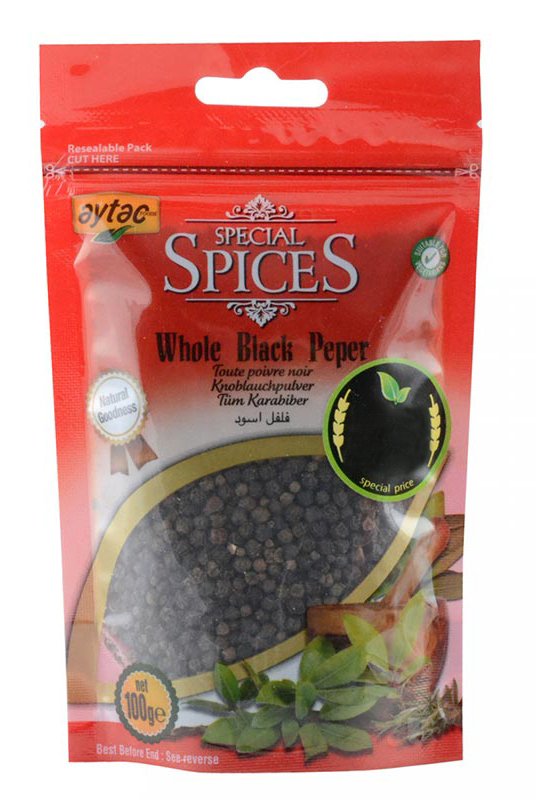 Aytac Whole Black Pepper (100G) - Aytac Foods