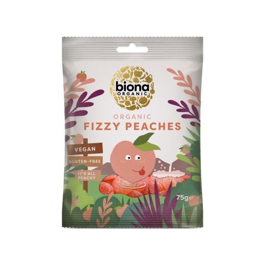 Biona Fizzy Peaches Organic- 75Gr - Aytac Foods