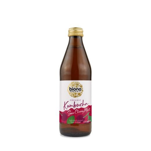 Biona Kombucha Sour Cherry Mint Organic - 330Ml - Aytac Foods