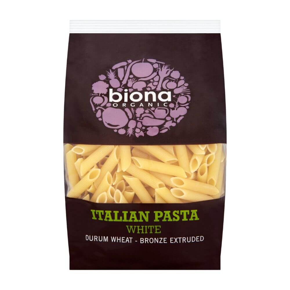 Biona Organic Bronze-Extruded White Penne Pasta (500G) - Aytac Foods