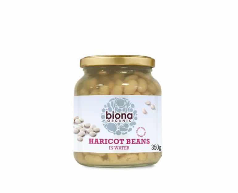 Biona Organic Haricot Beans In A Glass Jar (350G) - Aytac Foods