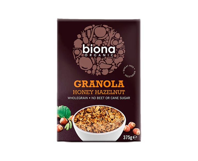 Biona Organic Honey Hazel Crunchy Granola (375G) - Aytac Foods