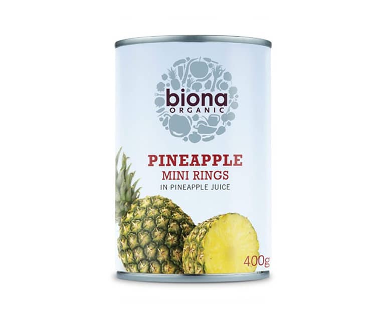 Biona Organic Pineapple Mini Rings In Natural Juices (400G) - Aytac Foods