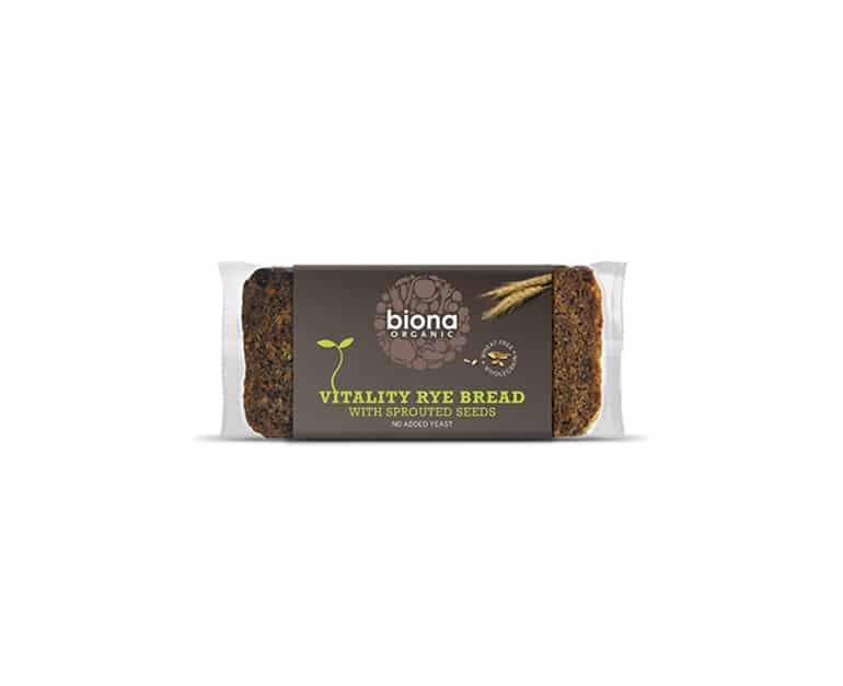 Biona Organic Rye Vitality Bread With Sprouted Seeds Organic (500G) - Aytac Foods