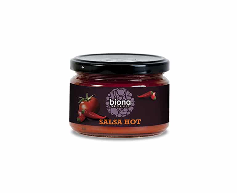 Biona Organic Salsa Dip Sauce Hot / Picante Organic (260ml) - Aytac Foods