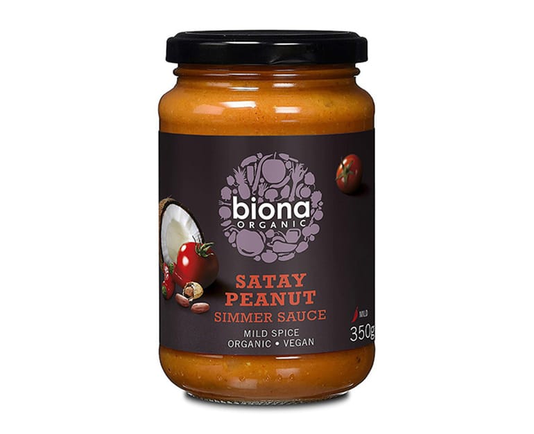 Biona Organic Satay Spicy Peanut Simmer Sauce (350G) - Aytac Foods