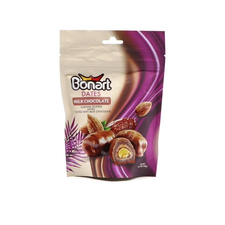 Bonart Choco Date Milk Chocolate Almond (100G) - Aytac Foods