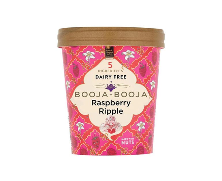 Booja Organic Raspberry Ripple Ice Cream (500ml) - Aytac Foods