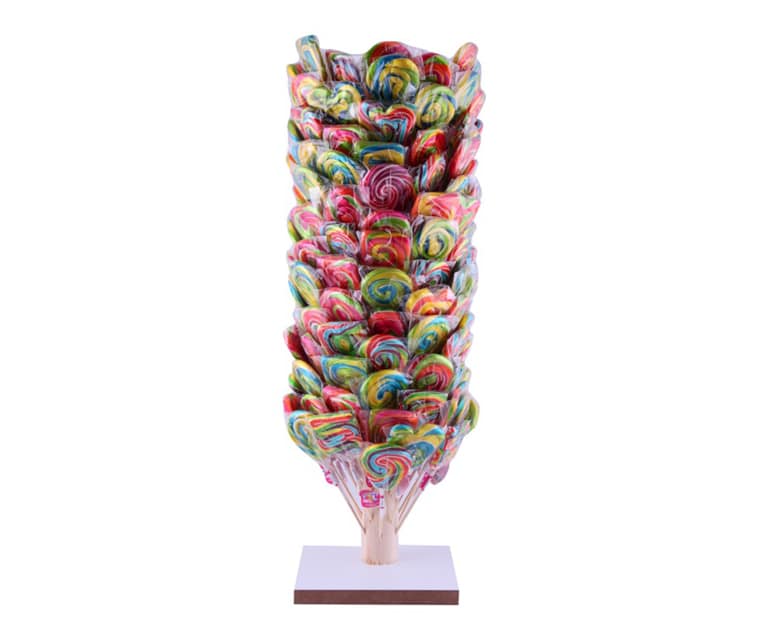 Candy Fox Lollipop With Wooden Stand Mix (150 pcs) - Aytac Foods