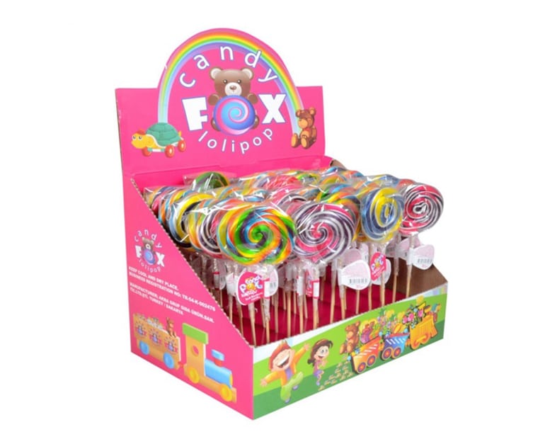 Candy Fox Round Lollipop (30 gr X 50 pcs) - Aytac Foods