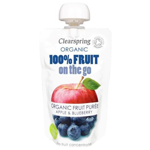 Clearspring Organic 100% Fruit On The Go Apple&Blueberry - 120Gr - Aytac Foods