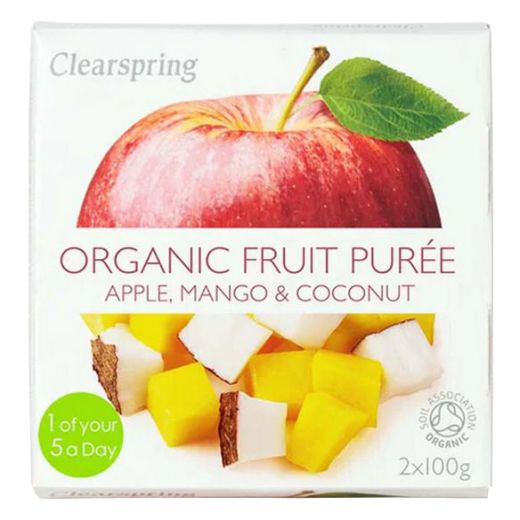 Clearspring Organic Apple Mango Coconut Puree- (2X100Gr) - Aytac Foods