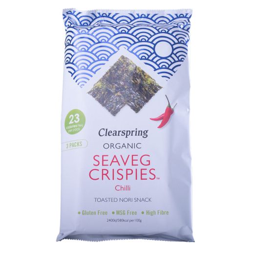 Clearspring Organic Seaveg Crispies Chilli - 4Gr - Aytac Foods