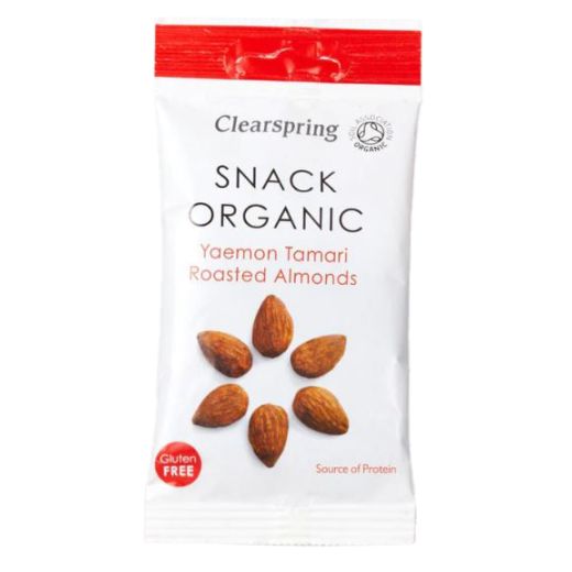 Clearspring Organic Yeamon Tamari Roasted Almonds - 30Gr - Aytac Foods