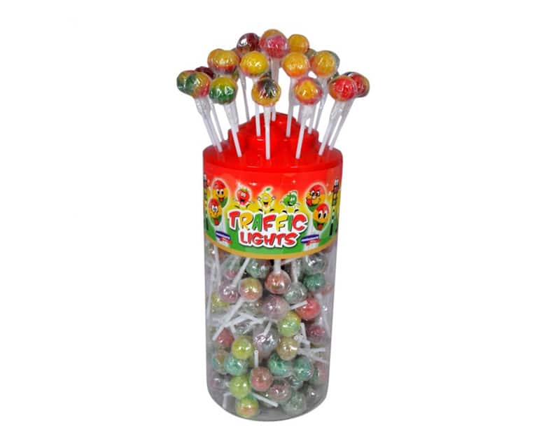 Confectionery World Traffic Light Lollipop (8 gr X 150 pcs) - Aytac Foods