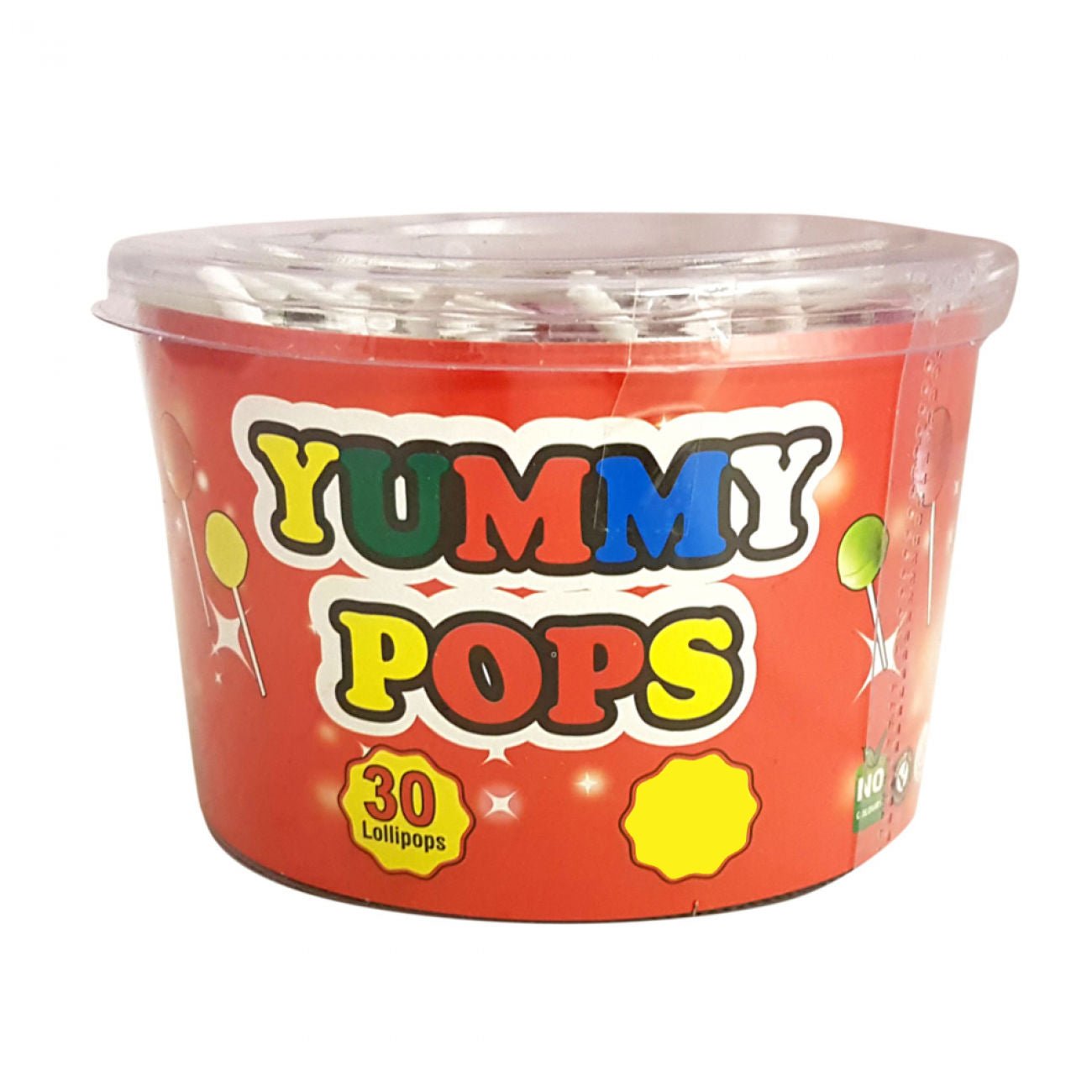 Confectionery World Yummy Pops Lollipop (30 pcs) - Aytac Foods