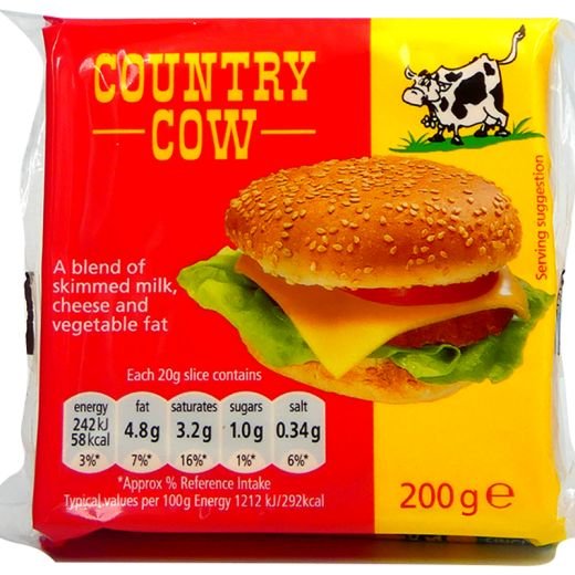 Country Cow 10 Single Sliced Cheese (200G) - Aytac Foods