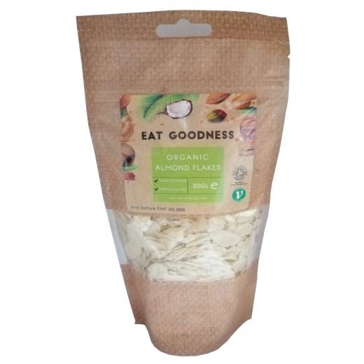 Eat Goodness Organic Almond Flakes - 200GR - Aytac Foods