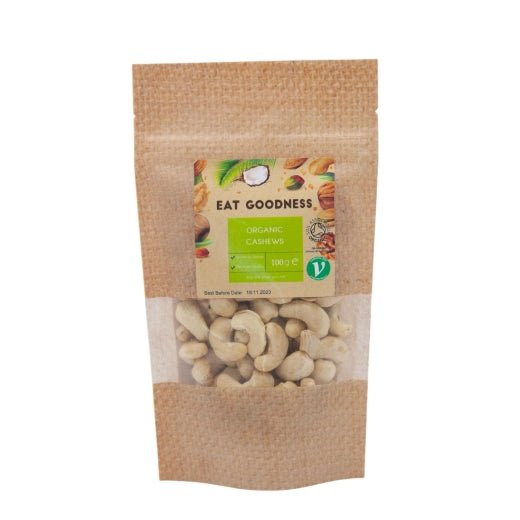 Eat Goodness Organic Cashew Nuts - 100GR - Aytac Foods