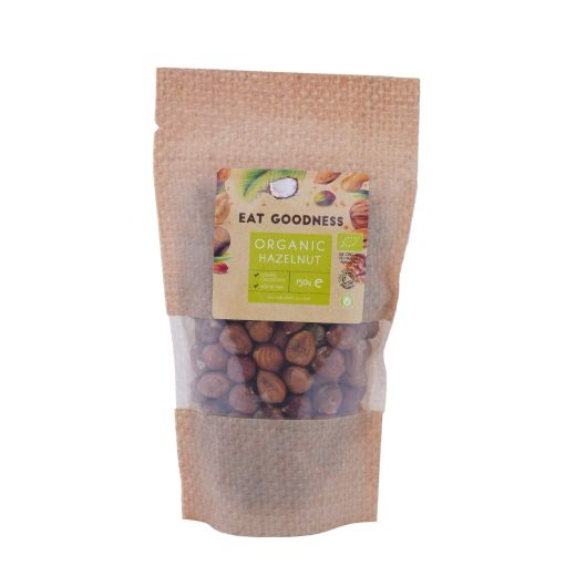 Eat Goodness Organic Raw Hazelnuts - 150GR - Aytac Foods