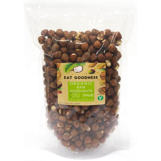 Eat Goodness Organic Raw Hazelnuts - 700GR - Aytac Foods