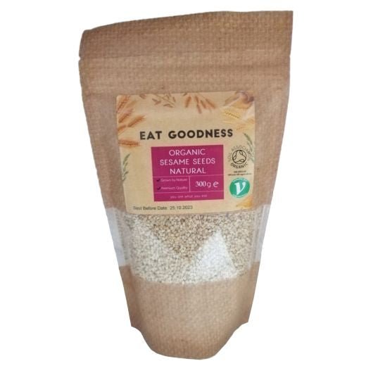 Eat Goodness Organic Sesame Seeds Natural - 300GR - Aytac Foods