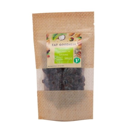 Eat Goodness Organic Thompson Raisins - 100GR - Aytac Foods