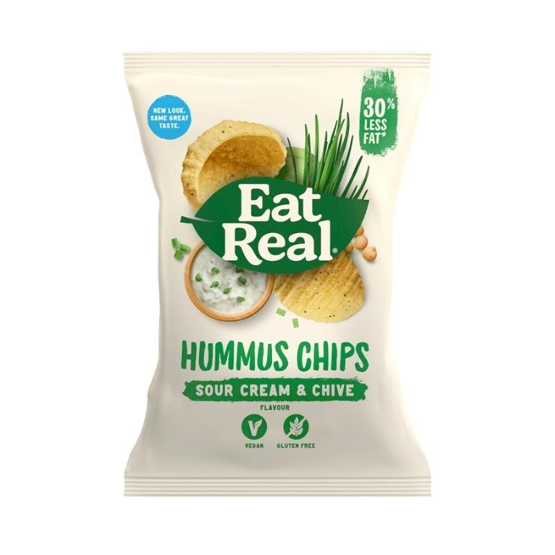 Eat Real Hummus Sour Cream&amp;Chive Chips (135G) - Aytac Foods