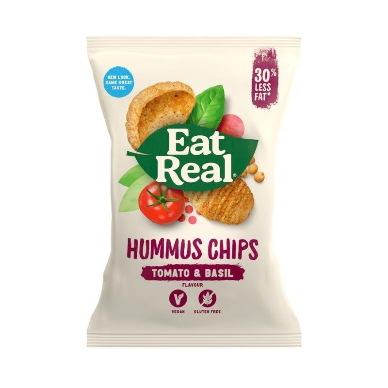 Eat Real Hummus Tomato & Basil Chips (135G) - Aytac Foods